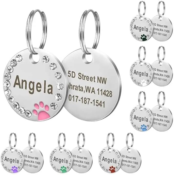 Personalized Dog/Cat Cute Paw Pet ID Tag - Image 6
