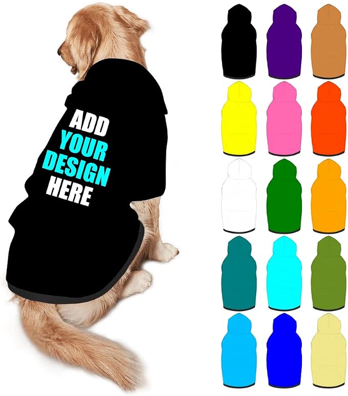 Custom Dog Clothes with Photo Name Logo Personalized Dog Sweaters by Mynvzrk
