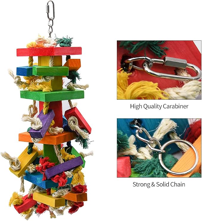 RUBY.Q 3 Pack Large Parrot Toy, 20in Bird Parrot Toy, African Grey and a - Image 3