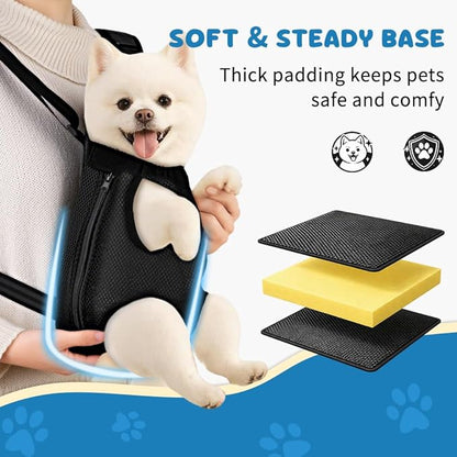 Dog Backpack Carrier, Adjustable Pet Front Carriers, Legs Out Carrying Sling - Image 4