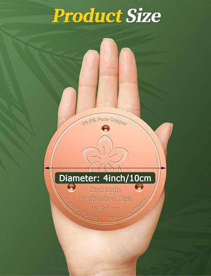 Mellbree 2-Pack Bird Bath Copper Disk, 0.6mm Reinforced 99.99% Pure Copper - Image 7