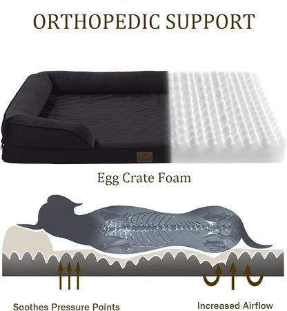 Bedfolks Orthopedic Dog Bed, Waterproof Dog Sofa Bed - Image 2