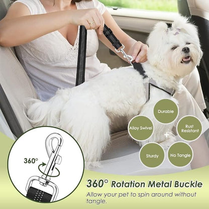 SlowTon Dog Seat Belt Harness for Car, Dog Car Harness Adjustable Mesh - Image 3