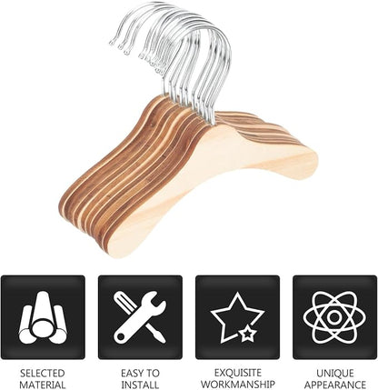 Wooden Dog Hangers 8.66 Inch Small Pet Hangers Wear-Resistant Solid Wood - Image 8