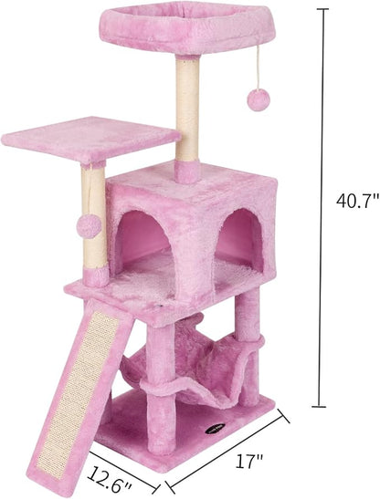 MIAO PAW Pink Cute Cat Tree for Indoor Cat Tower - Image 7