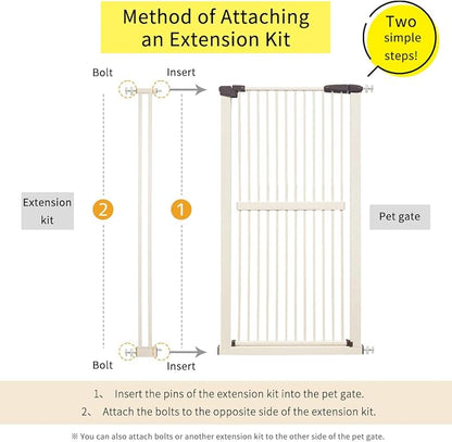 Lumizone Extra Tall Cat Gate Extension Kit 61.02" High Pressure Mounted 4.13" - Image 2