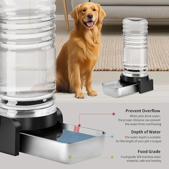 Marchul 2.3 Gallon Dog Water Dispenser, Large Dog Water Bowl Dispenser - Image 3