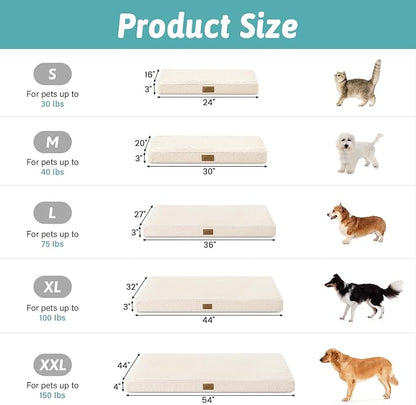 Dog Crate Bed for Large Size Dogs, Rectangular Orthopedic Dog Beds, Foam - Image 4