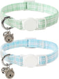 Lionet Paws 2pcs Pack Cotton Cat Collar, Breakaway Buckle by lionetpaws