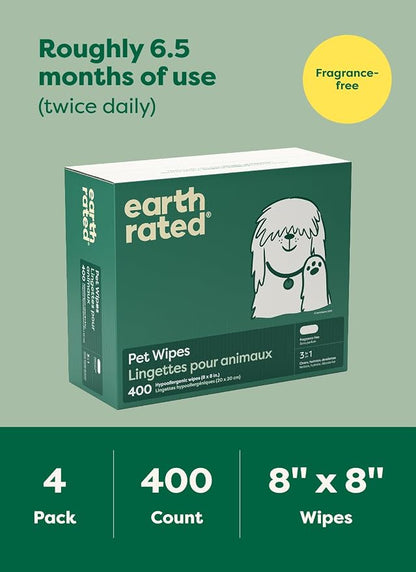 Earth Rated Pet Wipes for Dogs and Cats, Hypoallergenic, Cleaning and Hydrating - Image 8