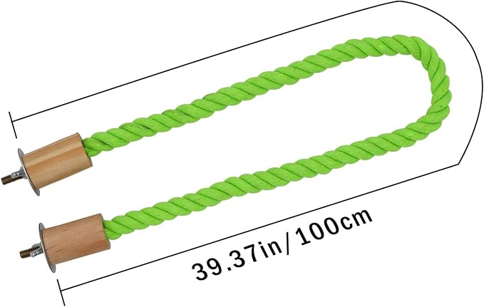 2 Pack Bird Rope Swing Chewing Toy, Hemp Perch Swing, Cage Standing Climbing - Image 6