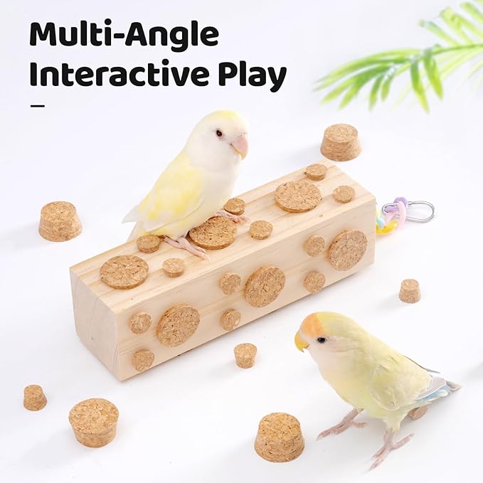2 Pcs Wooden Bird Chew Toys - Image 7