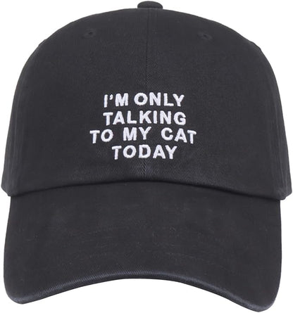 Cat Mom & Dad Hats for Proud Cat Parents | for Men & Women | Embroidered Text by Hatphile