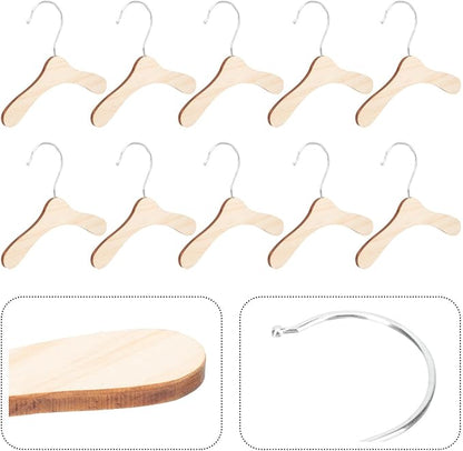 Wooden Dog Clothes Hangers 8.66 Inch Small Pet Apparel Hangers Wear-Resistant - Image 8