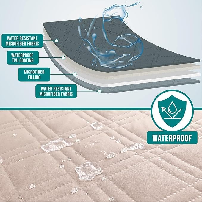 PetAmi Waterproof Couch Cover for Dogs, Reversible Furniture Cover Sofa - Image 3