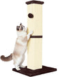 Cat Scratching Post 32 Inch for Indoor Large Cats and Kitten, Nature Sisal Tall by YULOYI