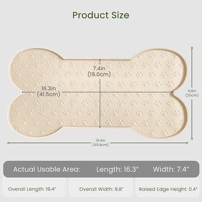 Dog Food Mat Anti-Slip Silicone Dog Bowl Mat Thicker Pet Placemat Waterproof - Image 3