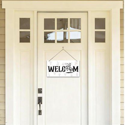 Welcome Sign for Front Door, Welcome Decor Wooden Hanging Sign for Wall Decor - Image 4