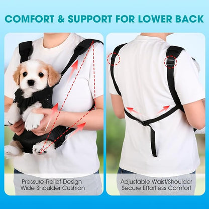 Mosago Dog Backpack Carrier, Adjustable Pet Front Carriers, Legs Out Carrying - Image 8