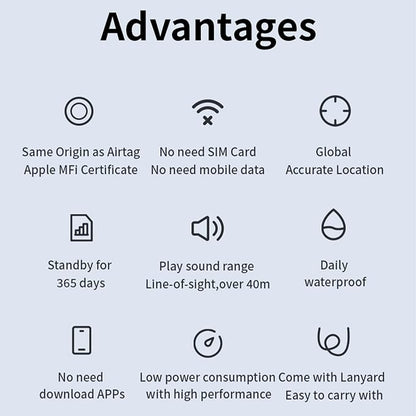 youyeetoo Smart Tag Tracker for iOS FindMy & AirTag Case Compatible IP65 - Image 6