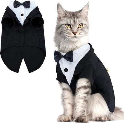 QBLEEV Cat Tuxedo Suit, Cat Halloween Costumes by QBLEEV