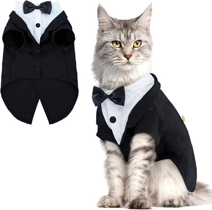 QBLEEV Cat Tuxedo Suit, Cat Halloween Costumes by QBLEEV
