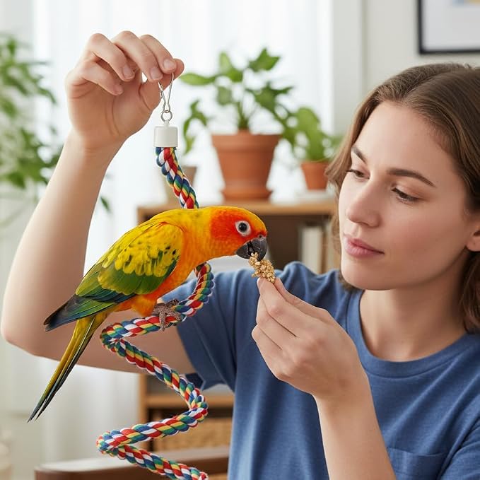 Bird Rope Perch & Birds Swing Set - Image 3