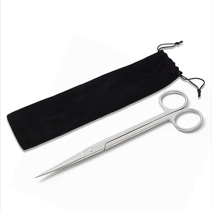 Mandala Crafts 10 Inches Silver Stainless Steel Straight Aquarium Scissors - Image 4