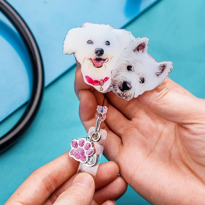 callie Personalized Pet Portrait Badge Reel - Image 5