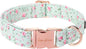 Unique style paws Dog Collar Metal Buckle Green Flowers Collar Gift Durable by Uniquestylepaws