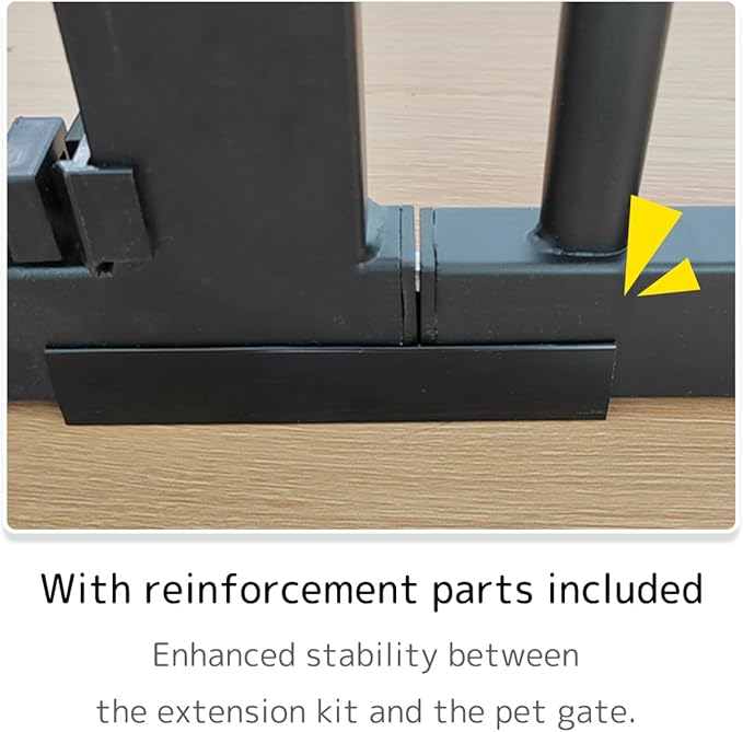 Lumizone Extra Tall Pet Gate 55.12" High Pressure Mounted 16.73" Wide Extension - Image 3