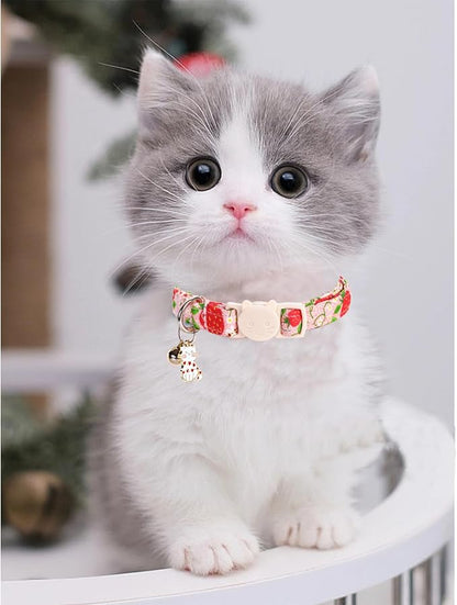 Cat Collar-2 Pack Cat Collars bee & Strawberry Cat Collar Breakaway - Image 6
