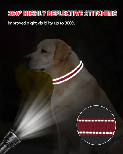 Joytale Large Dog Collar, Reflective and Adjustable Nylon Pet Collar - Image 5