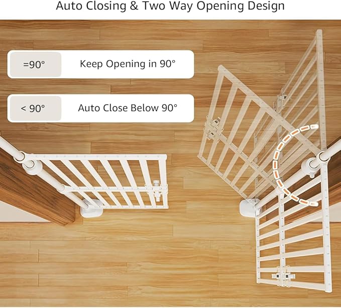 unipaws 86" High Extra Tall Cat Gate, Auto Closing and No Drilling Safety Gate - Image 4