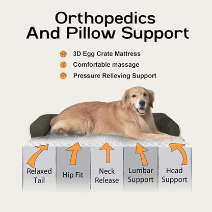Small Dog Bed Orthopedic Washable Cat Bed Memory Foam Small Couch Sofa Indoor - Image 3