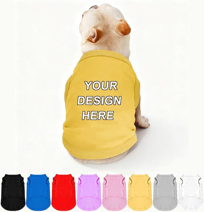 Custom Dog Shirt Pet T Shirts for Small Medium Large Dogs Customized Clothes by Plmoknijb