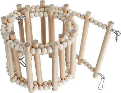 Bird Ladder Bridge, Wooden Pet Hamster Climbing & Swing Toys, Cage Accessories - Image 5