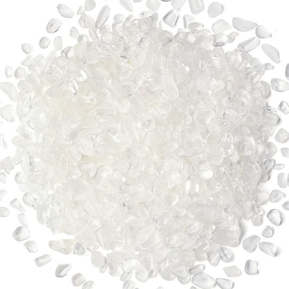 1lb Clear Quartz Aquarium Gravel Rocks Natural Tumbled Healing Crystal Chips by YATOJUZI