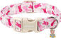 DOGWONG Easter Dog Collar, Cute Easter Pink Bunny Pet Collar Durable Holiday by DOGWONG