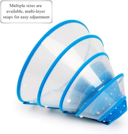 Pet Cone Recovery Dog Cone Adjustable Dog Collar Clear Padded Collar - Image 3