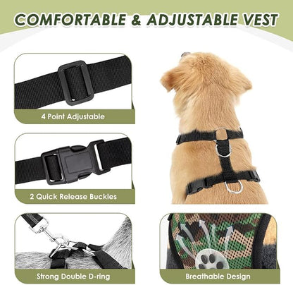 SlowTon Dog Seat Belt Harness for Car, Dog Car Harness Adjustable Mesh - Image 4