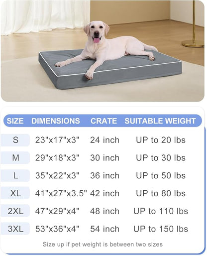 KSIIA XL Dog Bed for Crate Pad Waterproof Dog Bed - Image 6