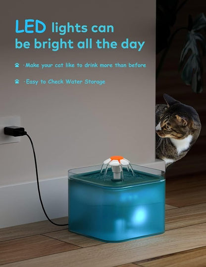 Cat Water Fountain for Cats Indoor: 67oz/2L Cat Fountain - Image 7