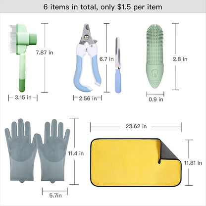 Cat Grooming Kit- 6PCS include Dog Brush - Image 9