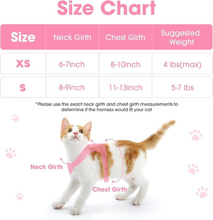Cat Harness and Leash Set for Walking Escape Proof, Soft Adjustable Kitten - Image 2