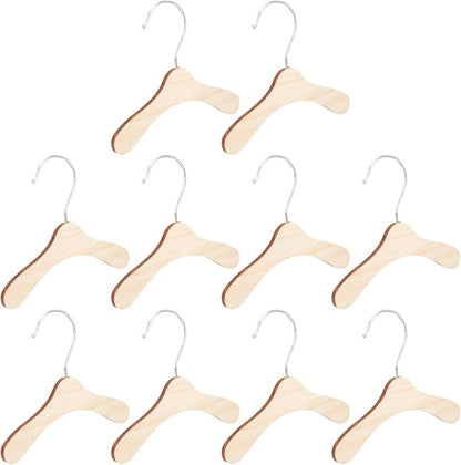Wooden Dog Clothes Hangers 8.66 Inch Small Pet Apparel Hangers Wear-Resistant by GLSTOY