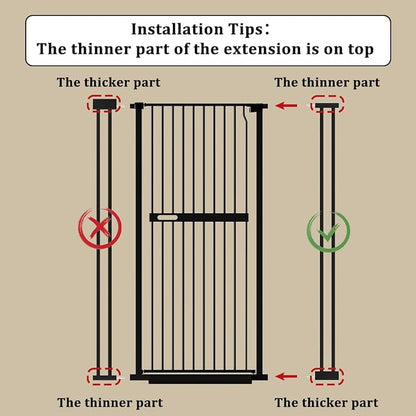 WAOWAO 71" Extra Tall Cat Pet Gate 29.92-61.42" Wide Pressure Mounted Walk - Image 3