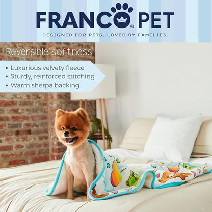 Franco Pet Care Bears Super Soft Cozy Waterproof Sherpa-Backed Blanket Throw - Image 5
