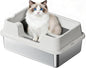 Stainless Steel Litter Box, XL Enclosed Cat Litter Boxes by Garvee