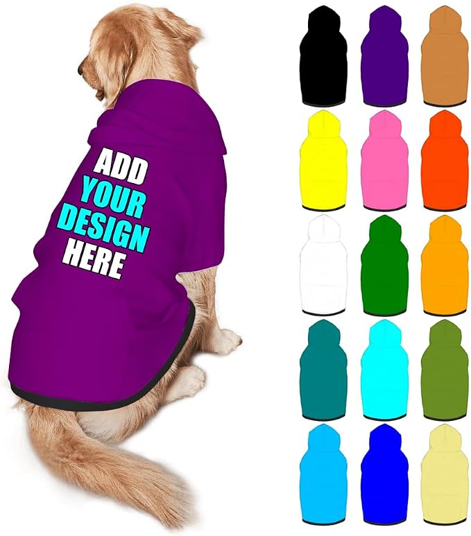 Customized Dog Hoodie with Name Logo Personalized Text Soft & Warm by Mynvzrk